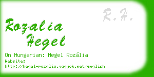 rozalia hegel business card