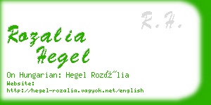 rozalia hegel business card